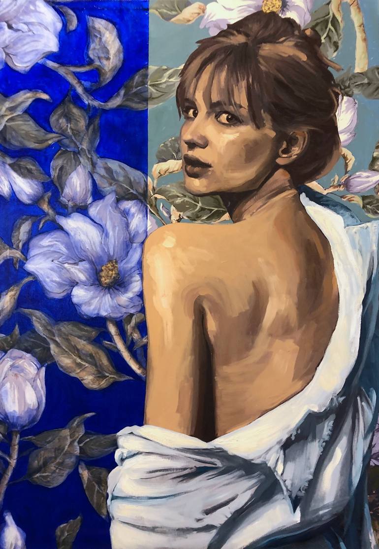 Beautiful Young Woman paintings | Saatchi Art India, image size:770x1114