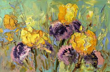 Original Abstract Floral Paintings by Karina Kucherenko