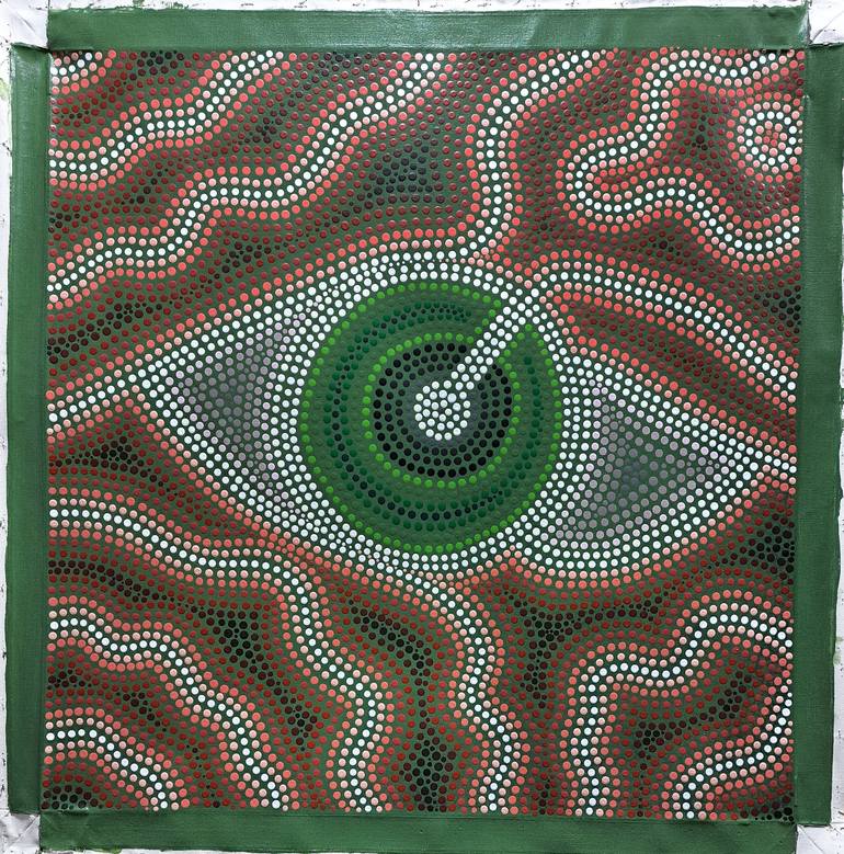 Original Aboriginal Abstract Painting by Paco Vila  Guillén