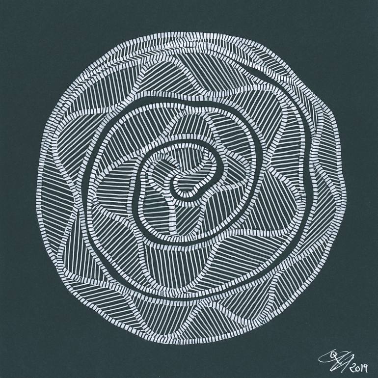 Print of Folk Abstract Drawings by Paco Vila Guillen