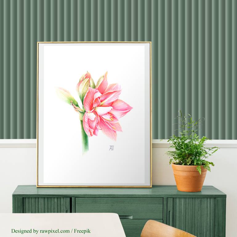 Original Illustration Floral Painting by Aleksandra Gorchakova