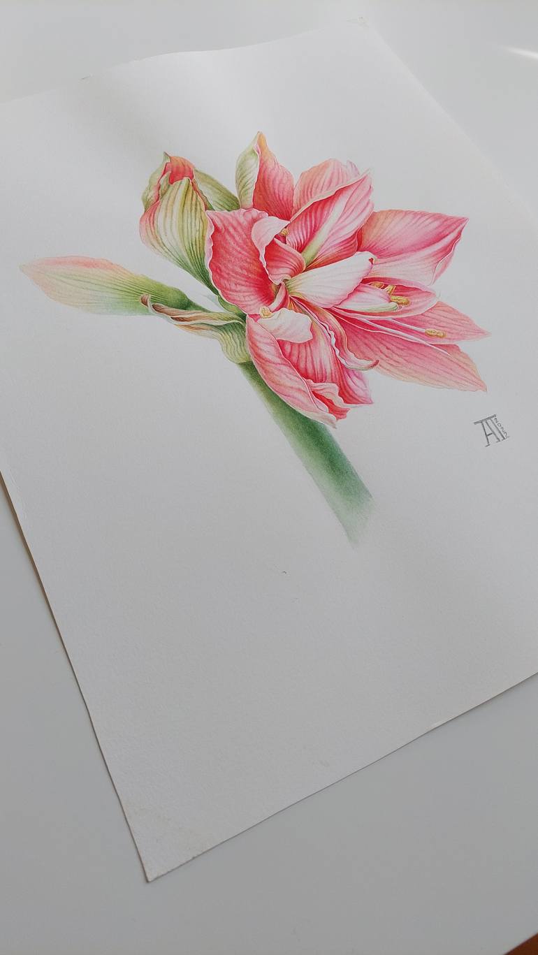 Original Illustration Floral Painting by Aleksandra Gorchakova