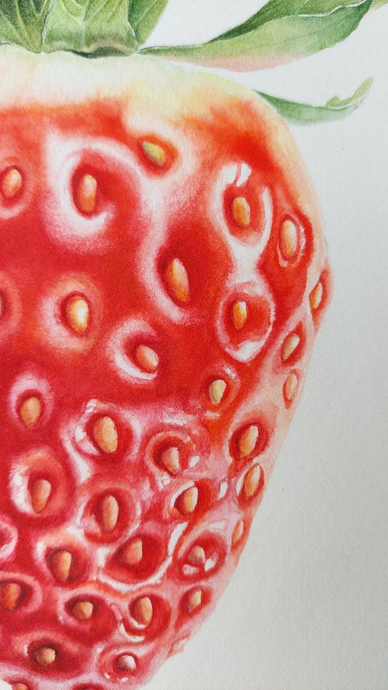 Arrtx Colored Pencil Demonstration Of Strawberry Artwork — The Art Gear  Guide