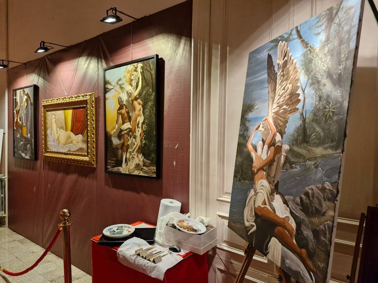 Original Baroque Classical Mythology Painting by Stefano Trapanese