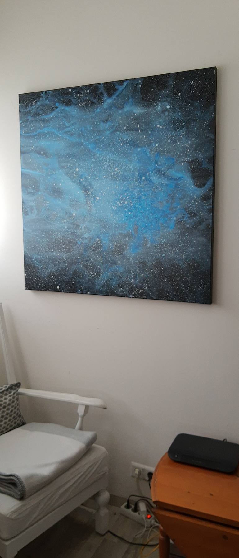 Original Abstract Painting by Blue Moon - Heike Schmidt