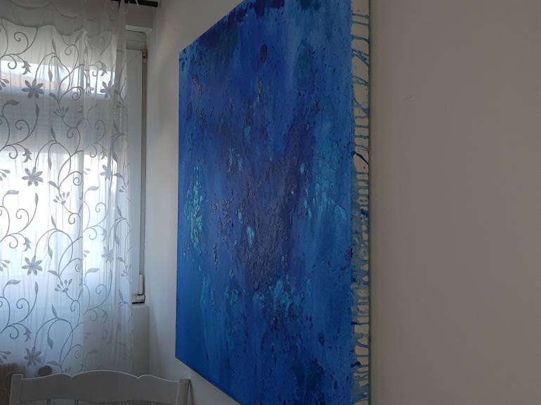 Original Abstract Painting by Blue Moon - Heike Schmidt