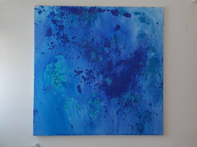 Original Abstract Painting by Blue Moon - Heike Schmidt