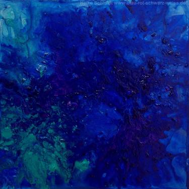 Original Abstract Water Paintings by Blue Moon - Heike Schmidt