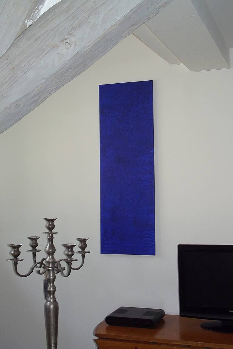 Original Minimalism Abstract Painting by Blue Moon - Heike Schmidt