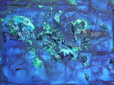 Original Abstract Water Paintings by Blue Moon - Heike Schmidt
