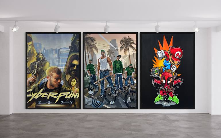 Original Pop Art Men Drawing by Катерина Запольская