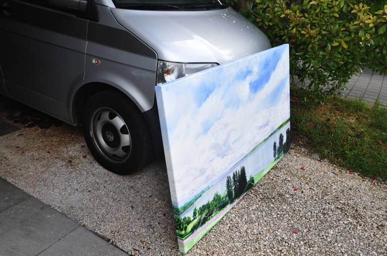 Original Conceptual Landscape Painting by Eckhard Besuden