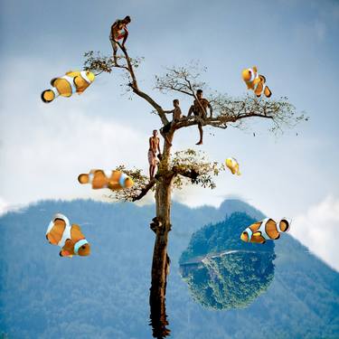 Original Surrealism Nature Collage by Fabian Artunduaga - HouseCatStudio