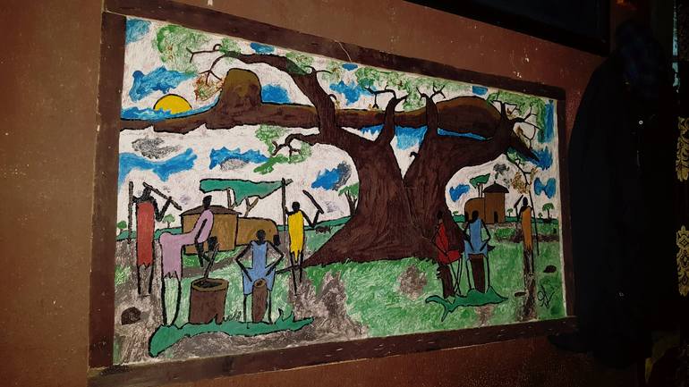 Original Abstract Popular culture Painting by Godwin Ogorchuckwu