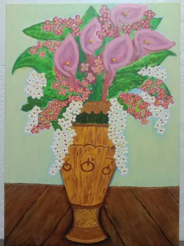 Original Floral Painting by JIBRAEL MARQUEZ