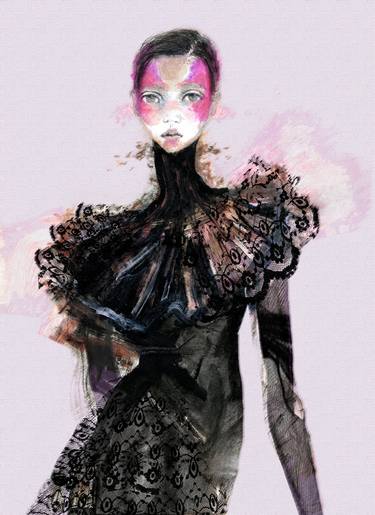 Original Illustration Fashion Mixed Media by Elisabeth Grosse
