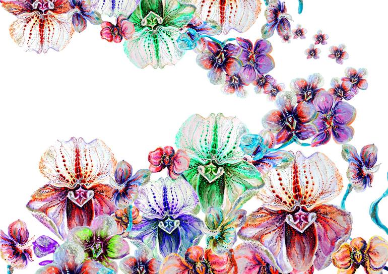 Original Illustration Floral Mixed Media by Elisabeth Grosse
