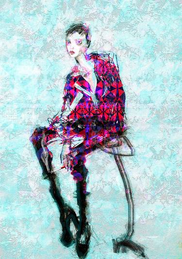 Original Illustration People Digital by Elisabeth Grosse
