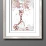 peaceful painting, silver frame, elegant decor