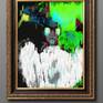 contrasty design, abstract painting, ornate frame