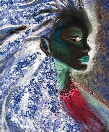 Original Abstract Expressionism Classical Mythology Mixed Media by Elisabeth Grosse