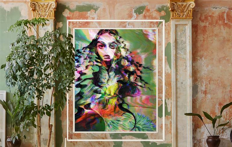Original Modern Floral Mixed Media by Elisabeth Grosse