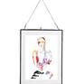giclee print incl black metal frame