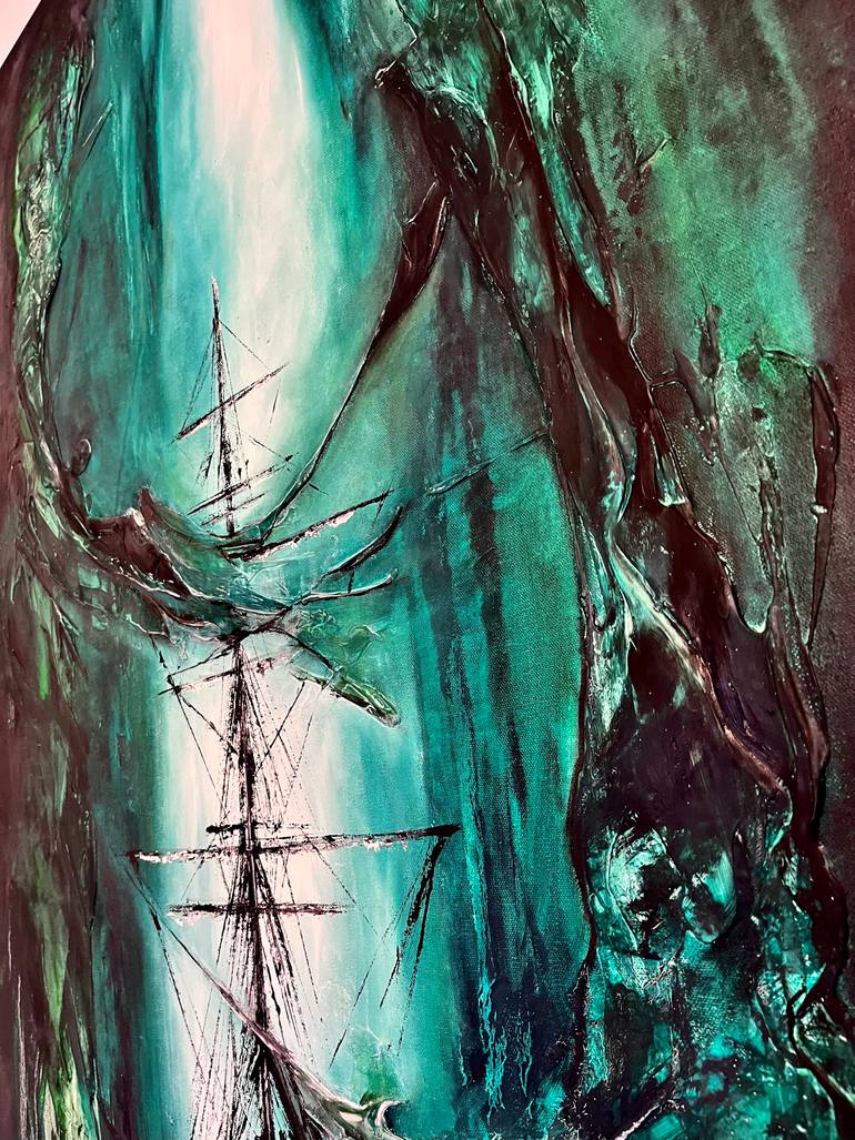 Original Conceptual Abstract Painting by Fiona J Rose