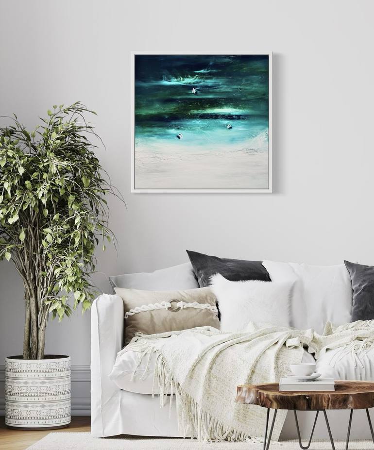 Original Surrealism Seascape Painting by Fiona J Rose