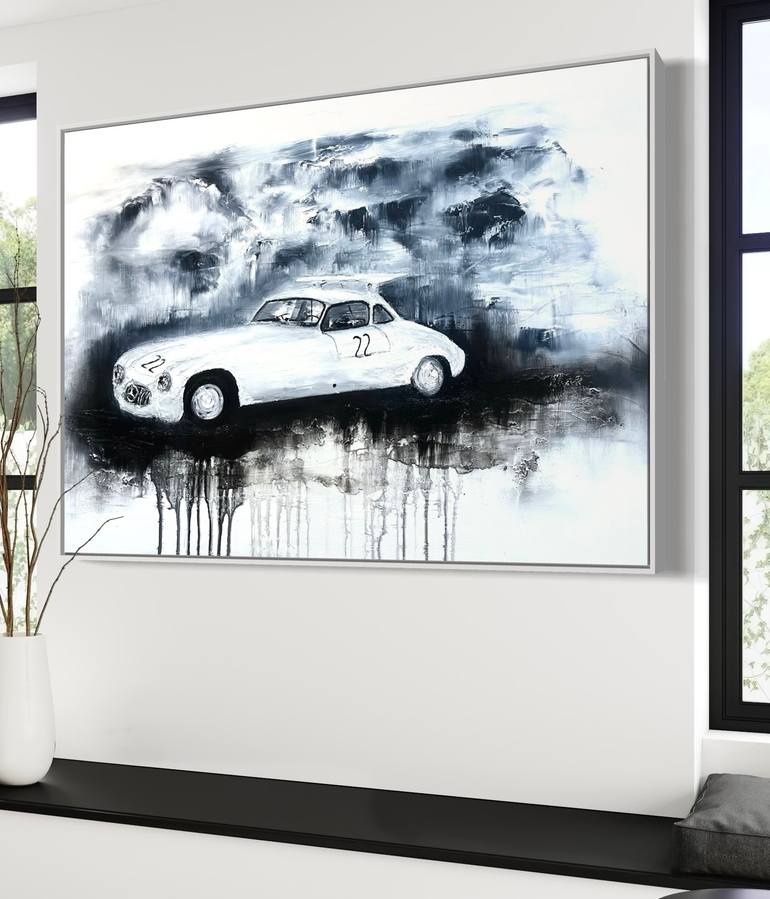 Original Abstract Expressionism Car Painting by Fiona J Rose