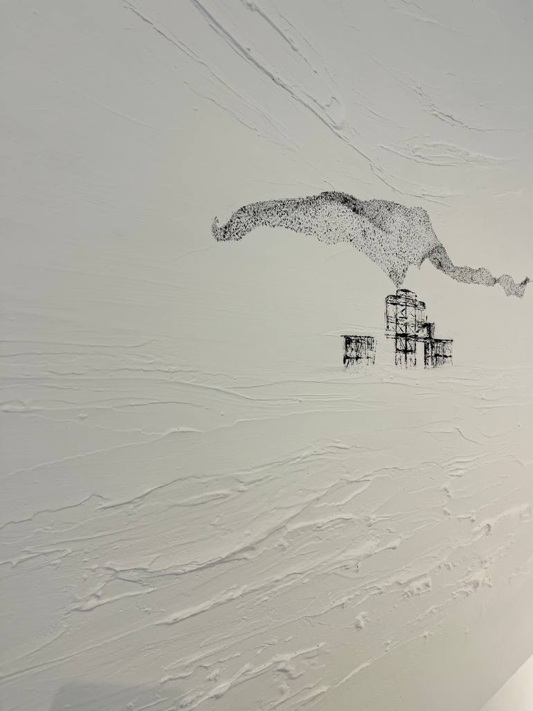 Original Minimalism Beach Painting by Fiona J Rose