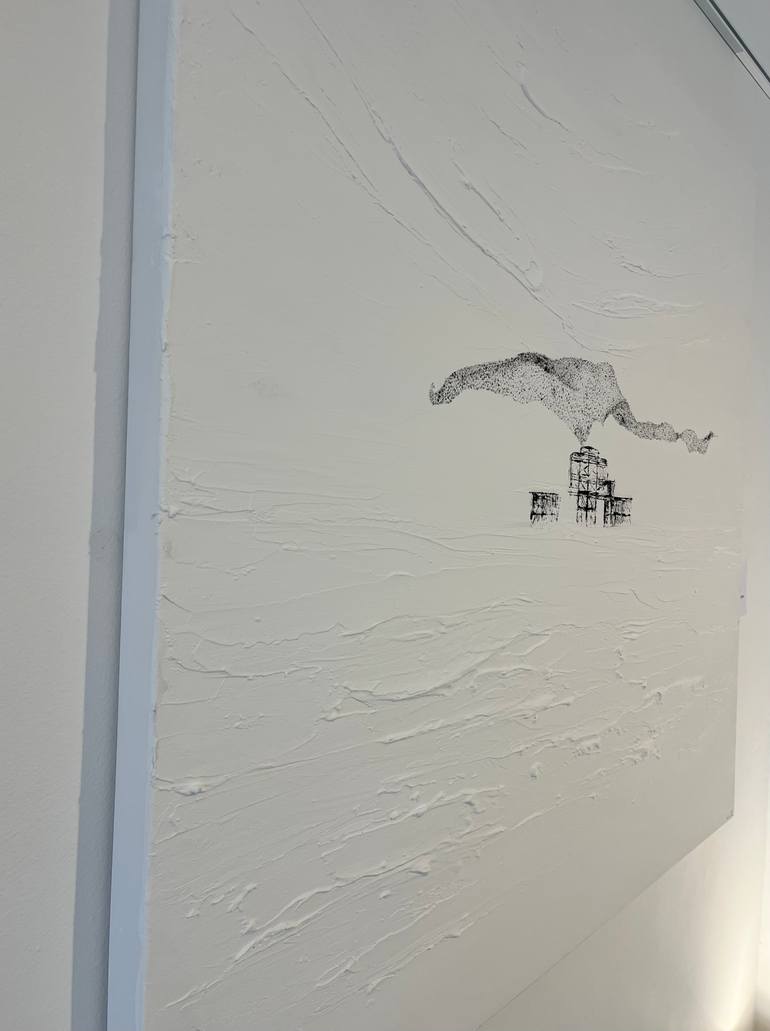 Original Minimalism Beach Painting by Fiona J Rose