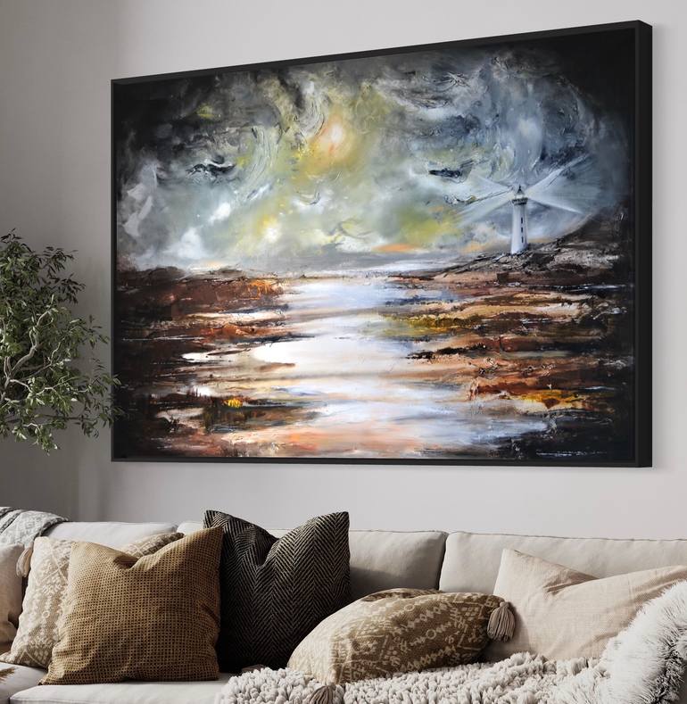 Original Impressionism Seascape Painting by Fiona J Rose
