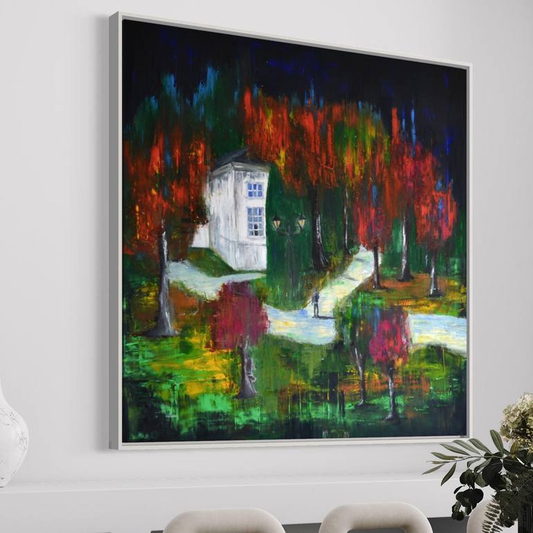 Original Impressionism People Painting by Fiona J Rose