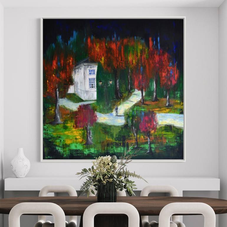 Original Impressionism People Painting by Fiona J Rose