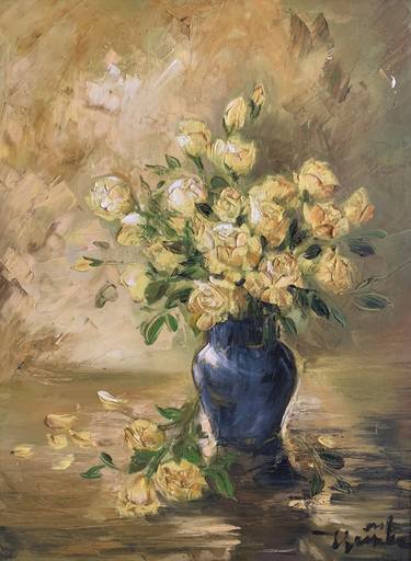 Original Expressionism Floral Paintings by Thien Ha
