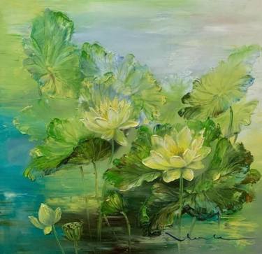 Original Impressionism Floral Paintings by Thien Ha