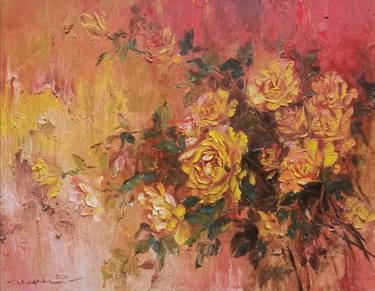 Original Impressionism Floral Paintings by Thien Ha