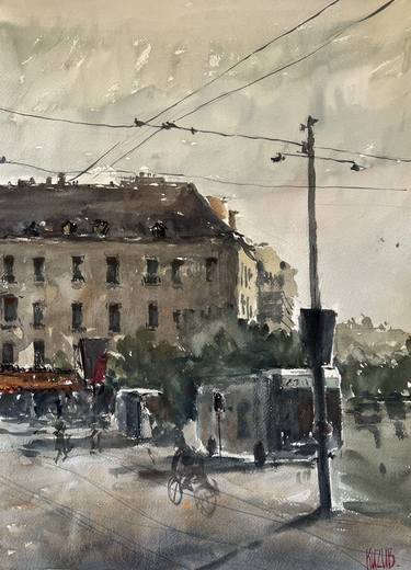 Original Impressionism Architecture Paintings by Valdemar Kuzub