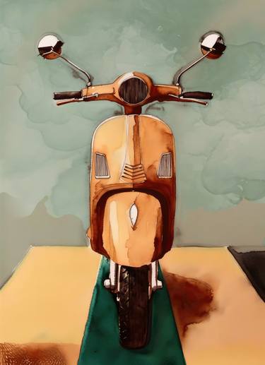 Original Abstract Transportation Digital by Maria Krasnova