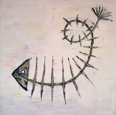 Original Abstract Fish Paintings by stephanie brunton
