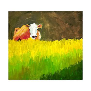 Print of Realism Cows Paintings by zidan bagaskara