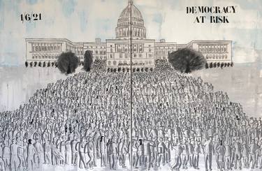 Original Figurative Political Painting by René Portenier