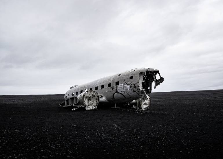 Solheimasandur abandoned plane wreck - Print