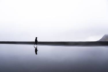 Icelandic landscape. Lonely walk at Vestrahorn. thumb