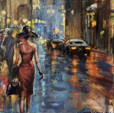 Original Expressionism Cities Paintings by Larissa Abtova