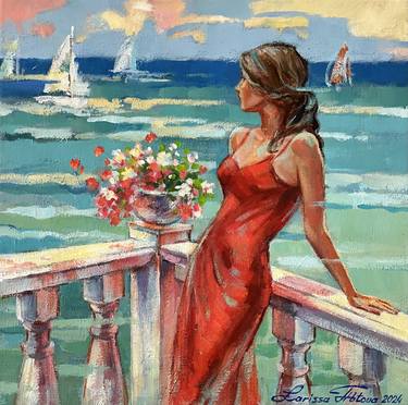 Original Figurative Seascape Paintings by Larissa Abtova