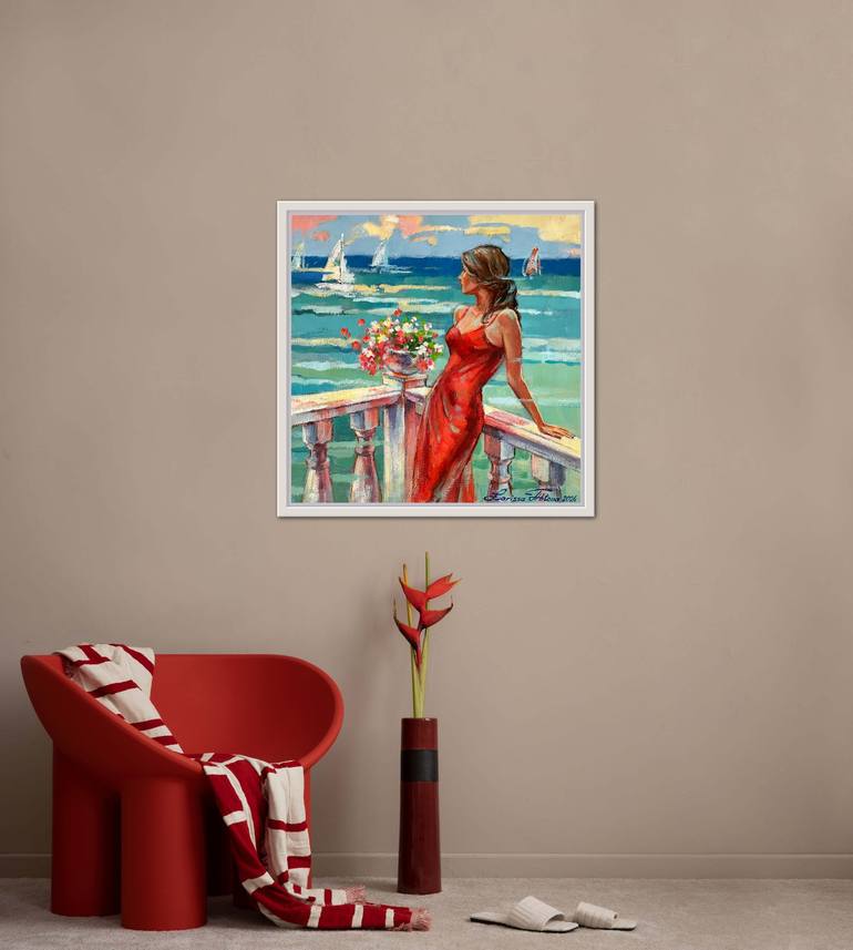 Original Contemporary Seascape Painting by Larissa Abtova