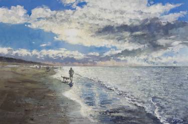 Original Impressionism Beach Paintings by Larissa Abtova