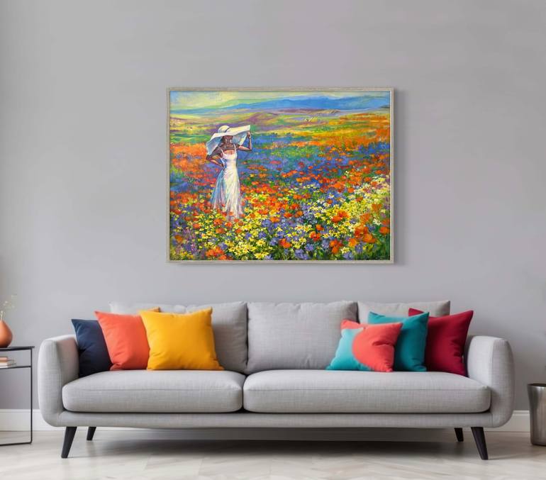 Original Expressionism Landscape Painting by Larissa Abtova